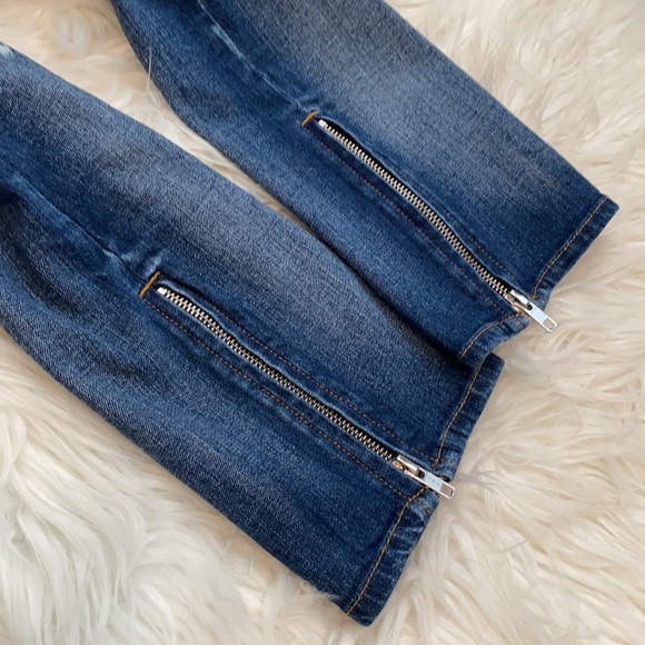 Lakenzie Side Stripe Distressed Ankle Zipper Jean - Picture 11 of 11